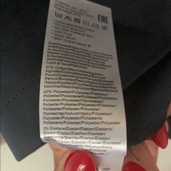 VILA High Neck Clean Blouse Navy Size Small - Picture 10 of 10